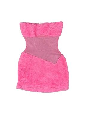 strapless open back dress Womens Sexy Special Occasion Strapless Velvet Mini Dress With Rhinestone  Gemstone Fringe